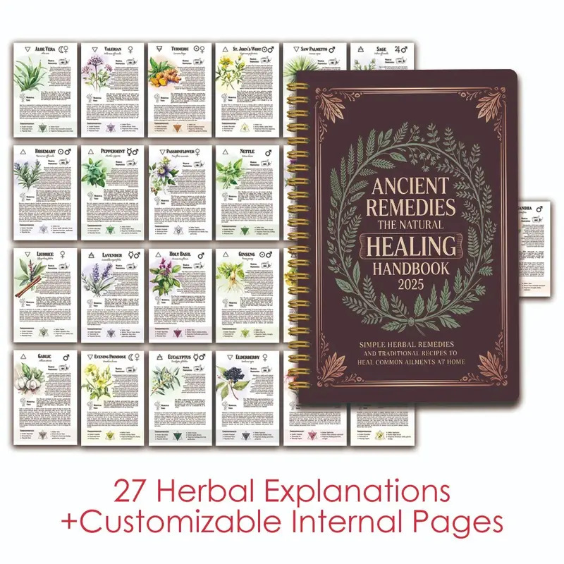 Natural Remedies Handbook with - Health & Wellness Vector recension och pris